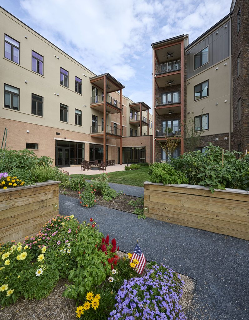 Programmed courtyards abound throughout the campus 